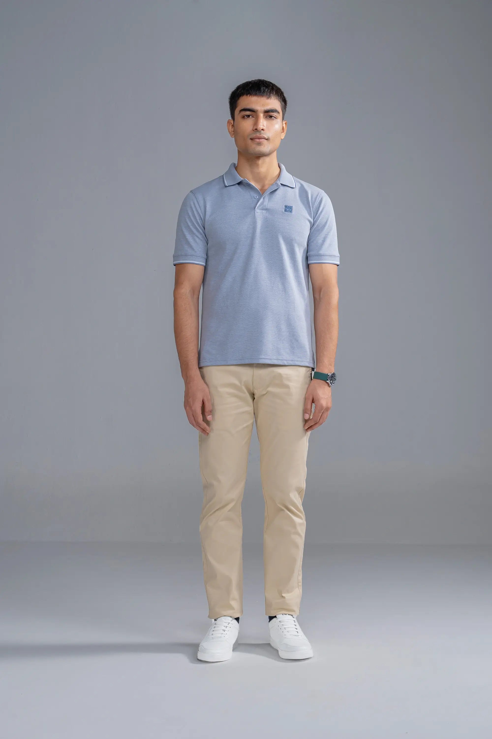 Light Blue Polo Beige Pants Polo Shirt Light Blue Shirt Beige