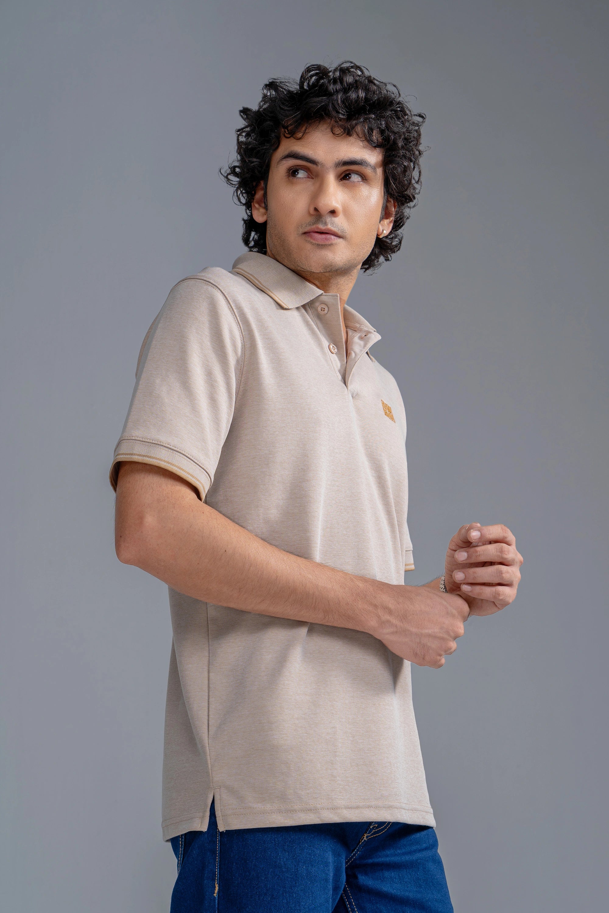 Beige Luxury Polo