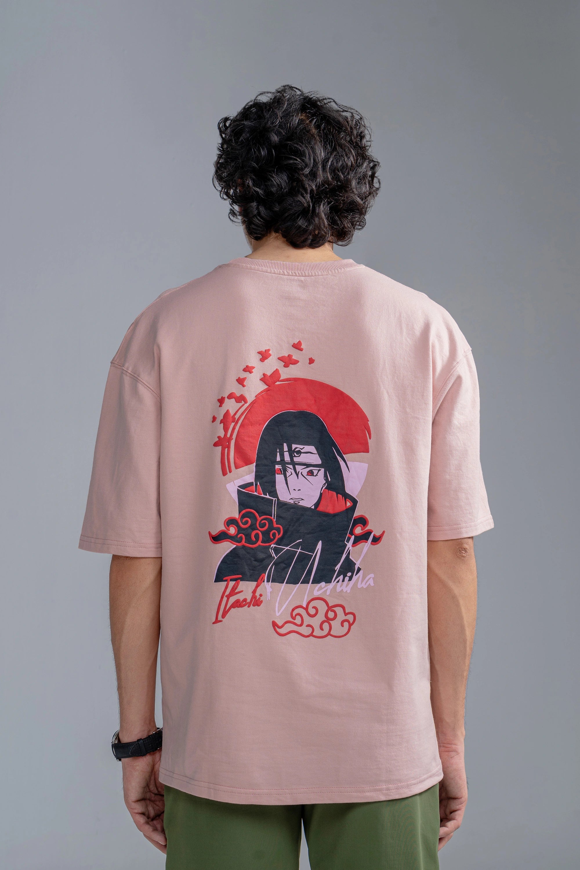 Uchiha Itachi Pink Drop Shoulder